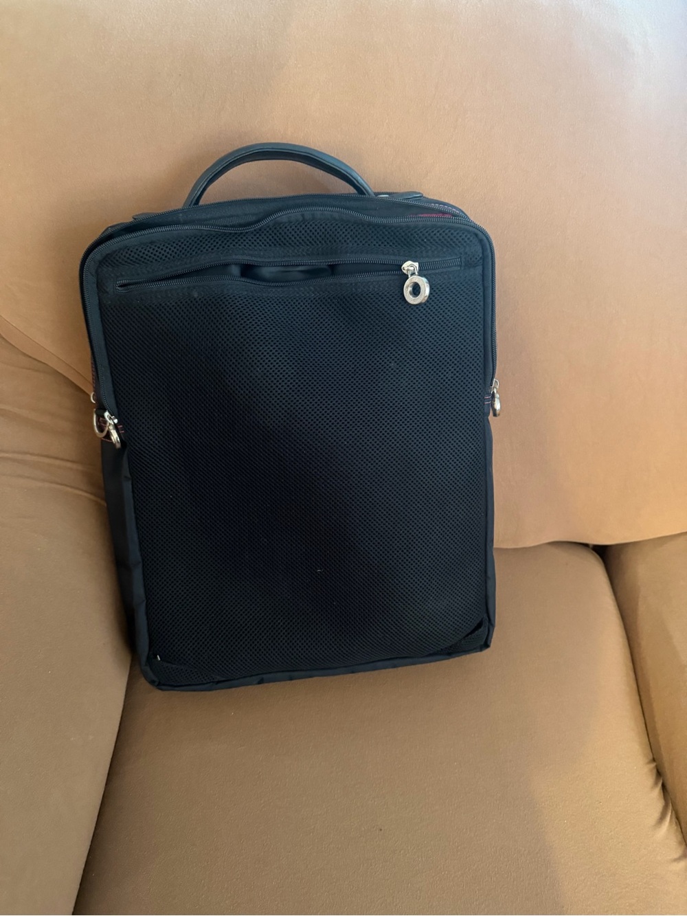 Source Unknown Black Mesh Laptop Briefcase with Top Handle